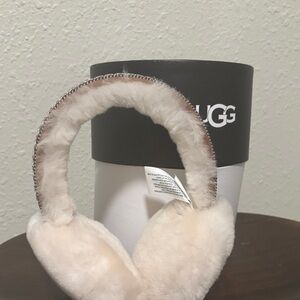 UGG Soft Cream Shearling Earmuffs